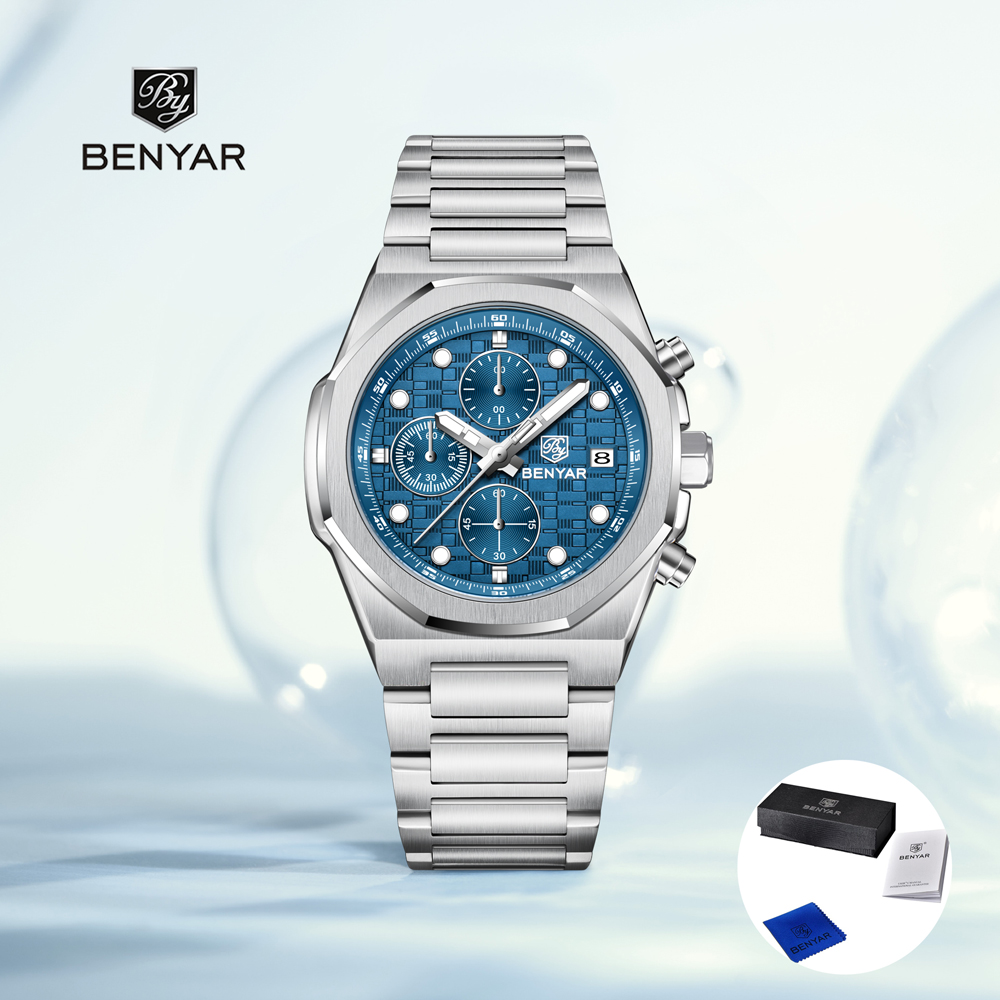 Luxury Watch Men - 2025 novos relógios masculinos benyar topo