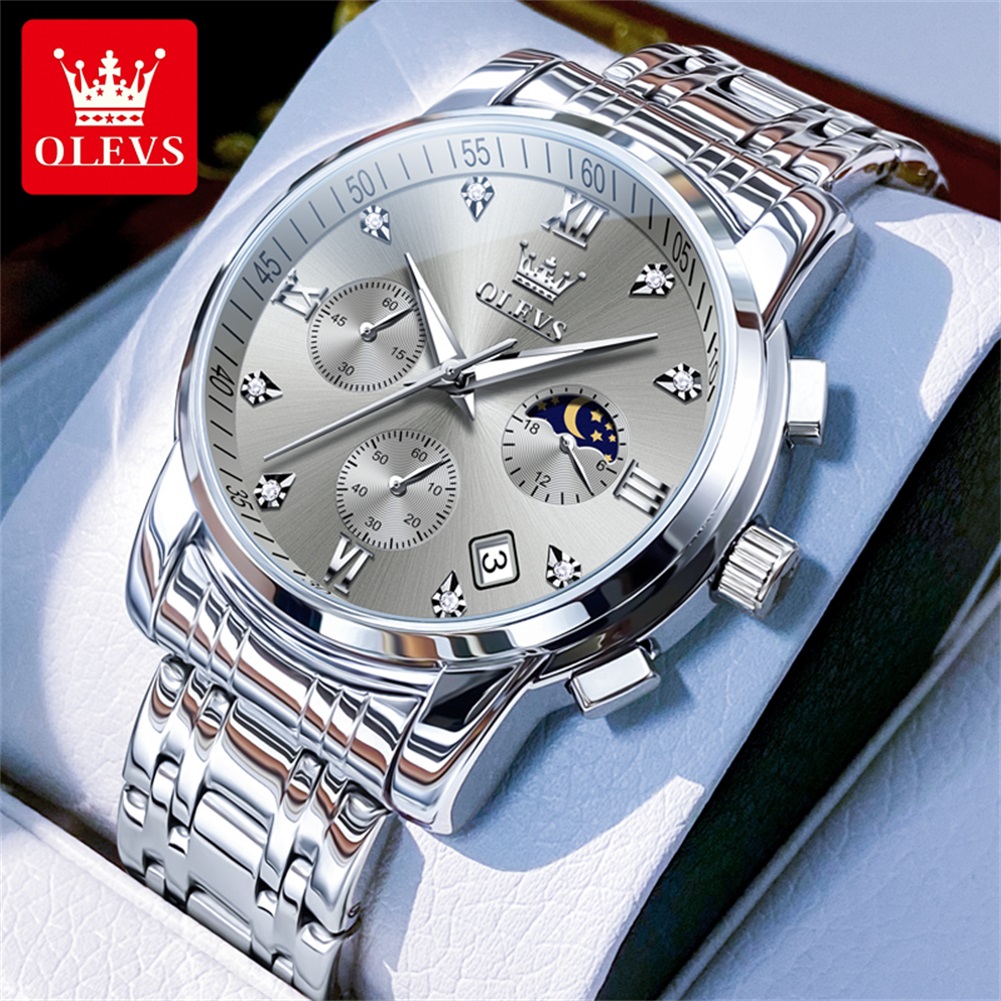 Luxury Watch Men - Olevs 2858 relógio de quartzo para