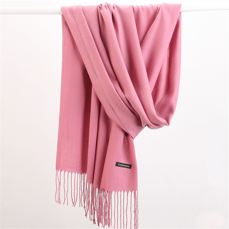 Cashmere Scarf - Moda cor sólida 2023 cachecol feminino