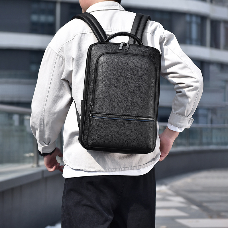 Leather Briefcase - Mochila de couro PU para homens,