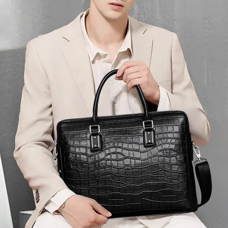 Leather Briefcase - Nova Pasta Executiva Masculina de Couro