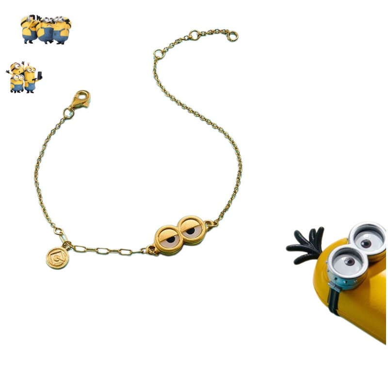 Gold Plated Jewelry - Pulseira Dourada da Série Minions -