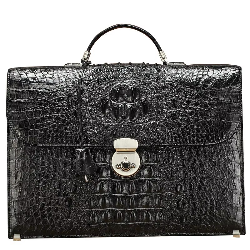 Leather Briefcase - lukani Nova bolsa masculina de crocodilo,
