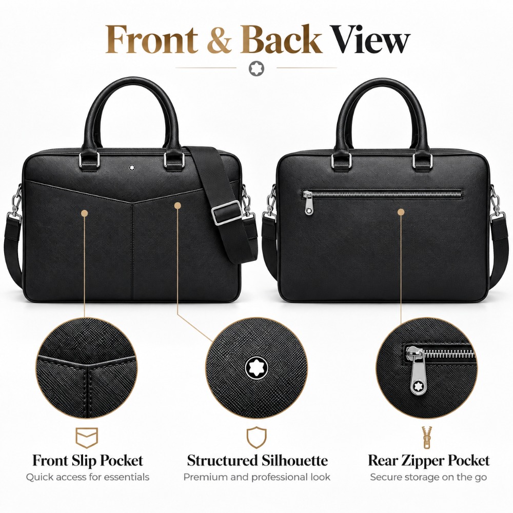 Mala Executiva Masculina de Lu - Leather Briefcase avaliação e preço