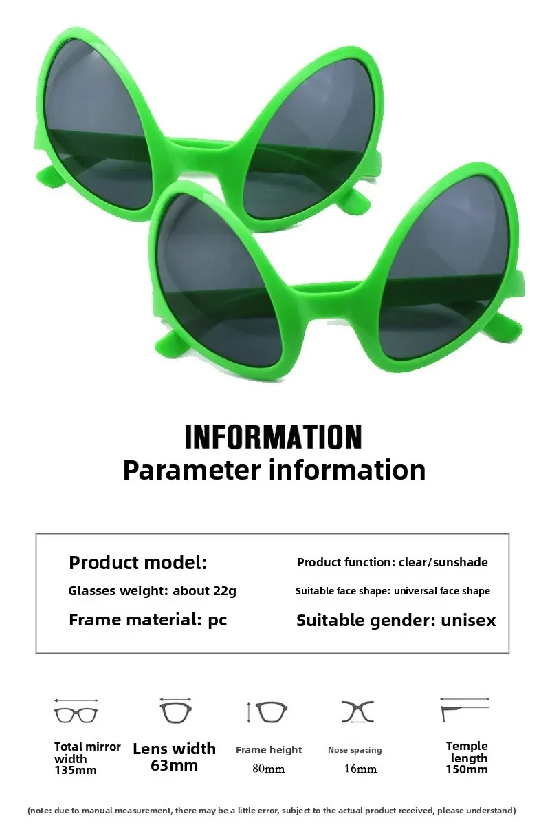 Verde alienígena marciano pecu - Sunglasses Uv400 avaliação e preço