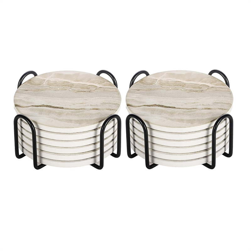 AT05-Conjuntos de porta-copos  - Marble Coaster Set avaliação e preço