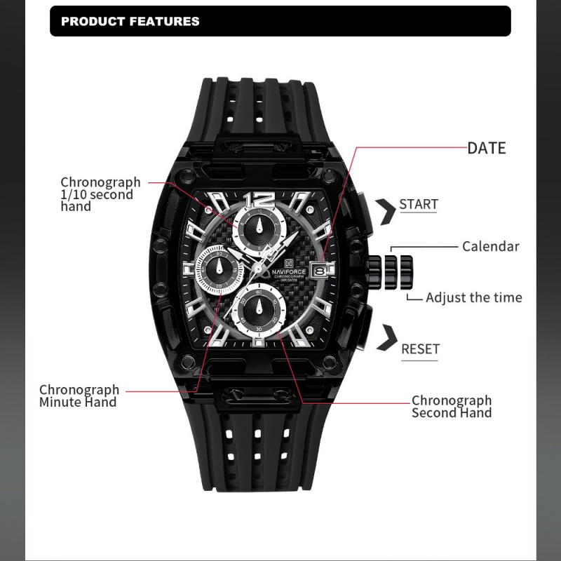 Relógio Masculino NAVIFORCE 5A - Luxury Gift Set avaliação e preço
