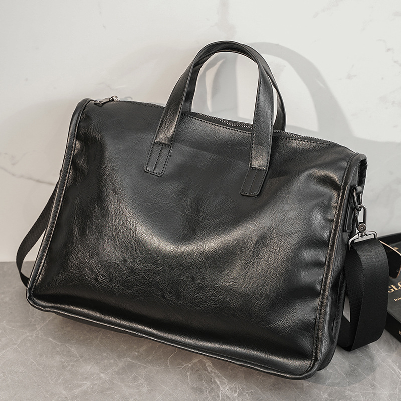 Bolsa masculina casual de negó - Leather Briefcase avaliação e preço