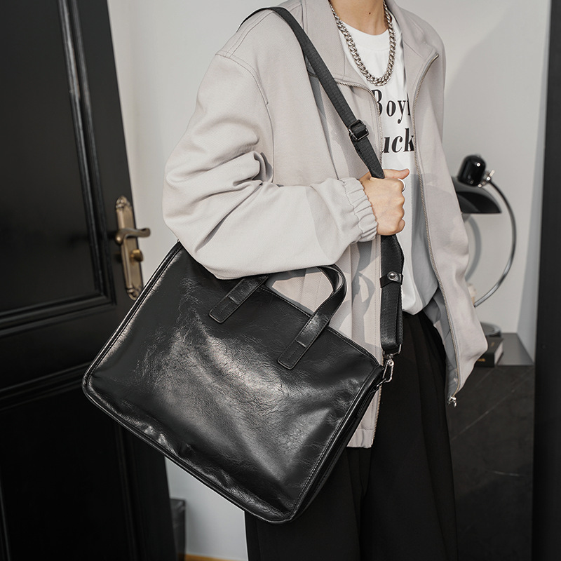 Bolsa masculina casual de negó - Leather Briefcase avaliação e preço