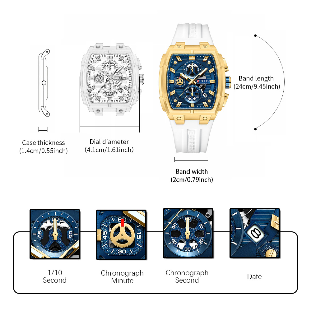 Relógio de Luxo Vintage CURREN - Luxury Watch Men avaliação e preço