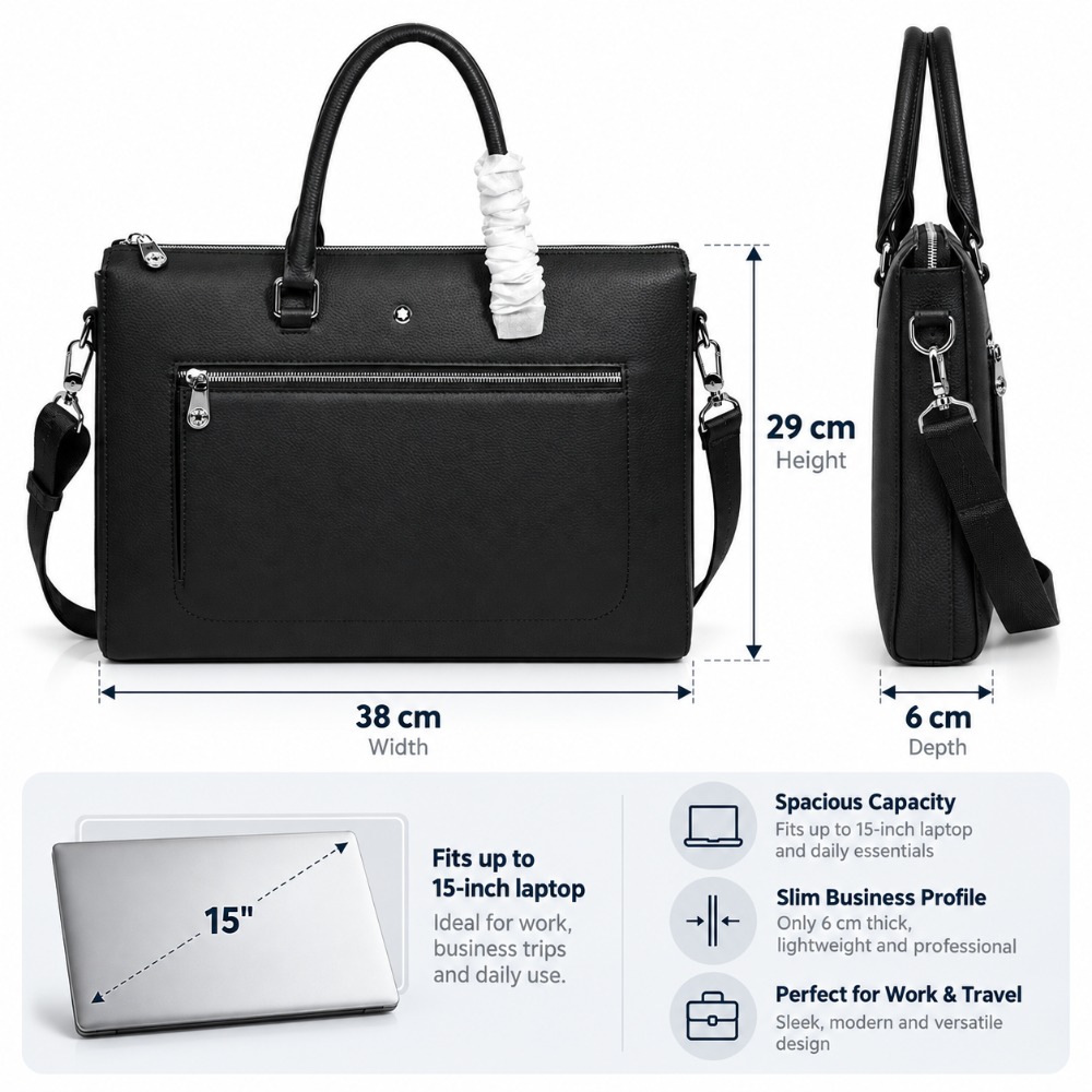 Bolsas de mão masculinas, mode - Leather Briefcase avaliação e preço