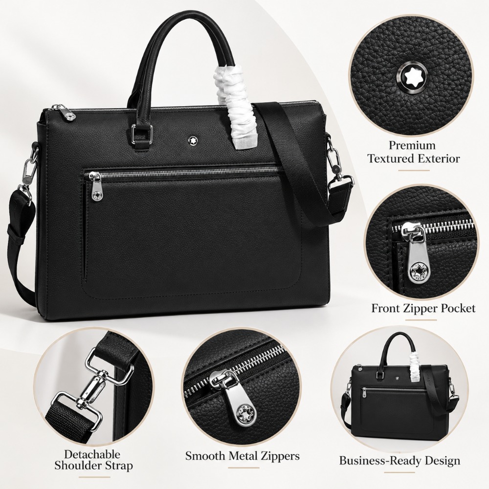 Bolsas de mão masculinas, mode - Leather Briefcase avaliação e preço