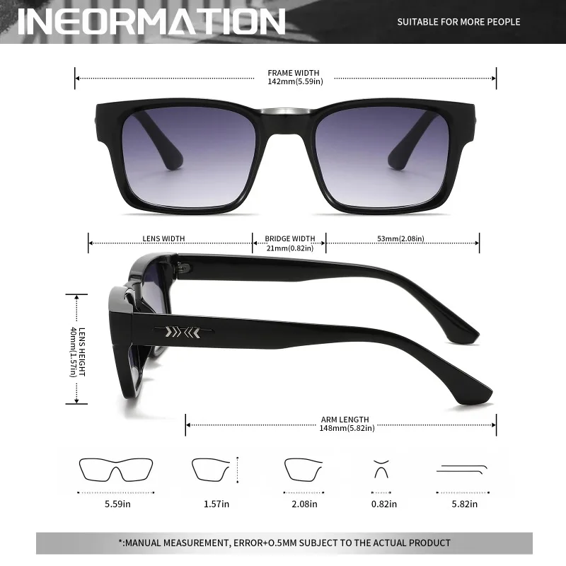 1/3PCS Óculos de Sol Quadrados - Sunglasses Uv400 avaliação e preço