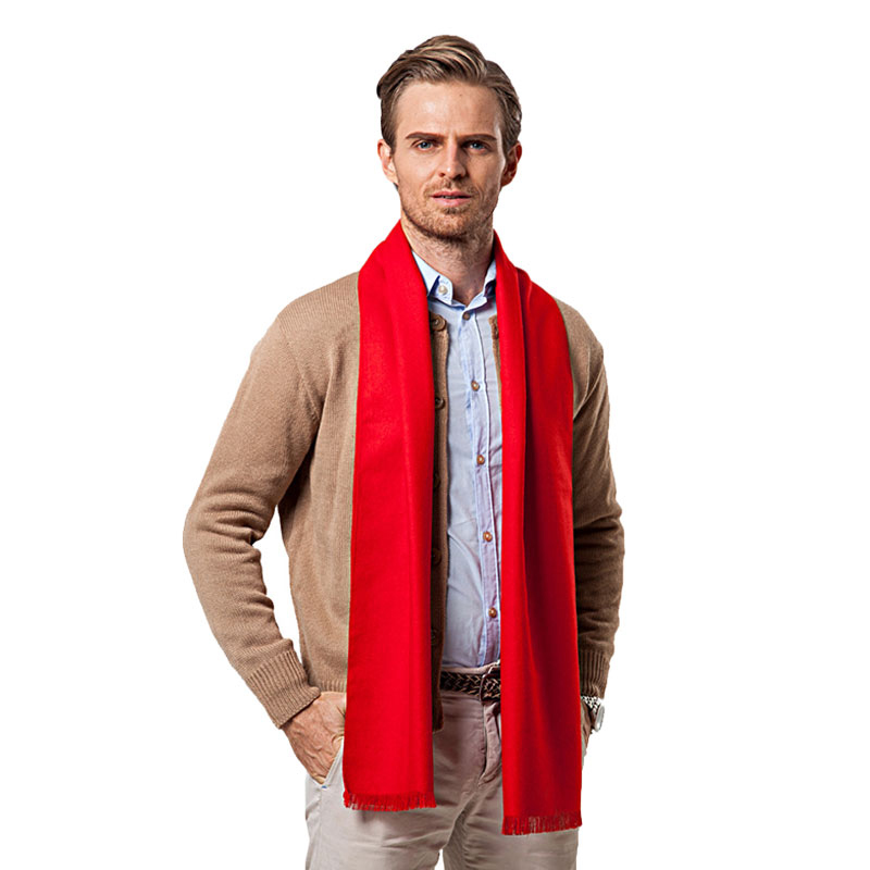 Lenço vermelho monocromático m - Cashmere Scarf avaliação e preço