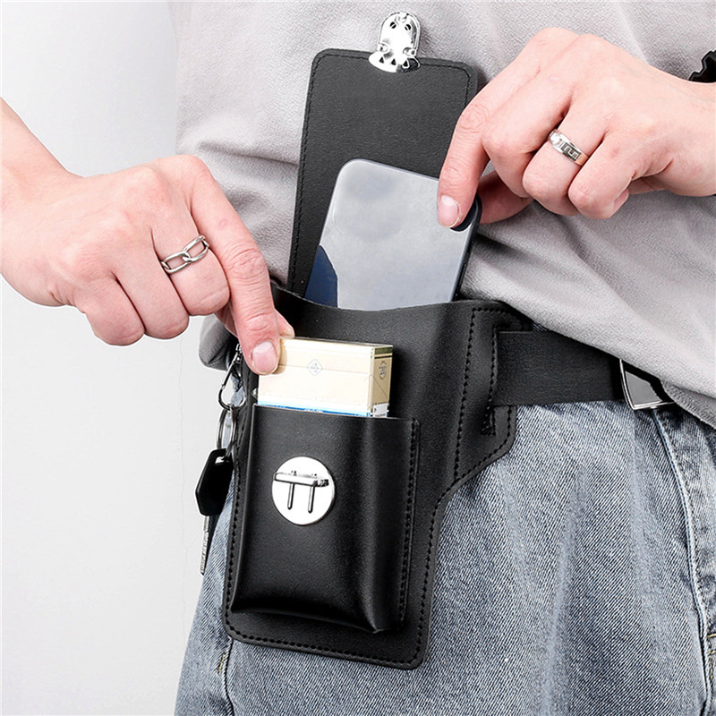 Saco de cinto de telefone para - Leather Wallet Men avaliação e preço