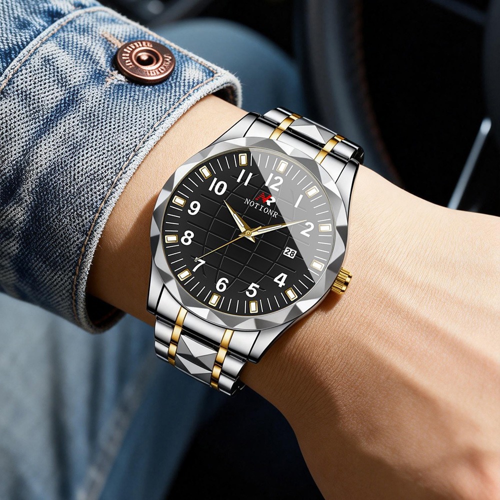 Relógio de quartzo em aço inox - Luxury Watch Men avaliação e preço
