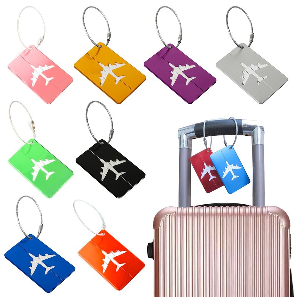 Alumínio Bagagem Tags com Cord - Travel Luggage Set avaliação e preço
