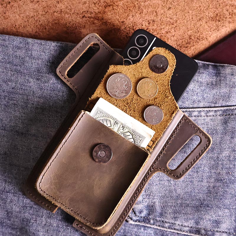 Sacos de cintura de couro genu - Leather Wallet Men avaliação e preço