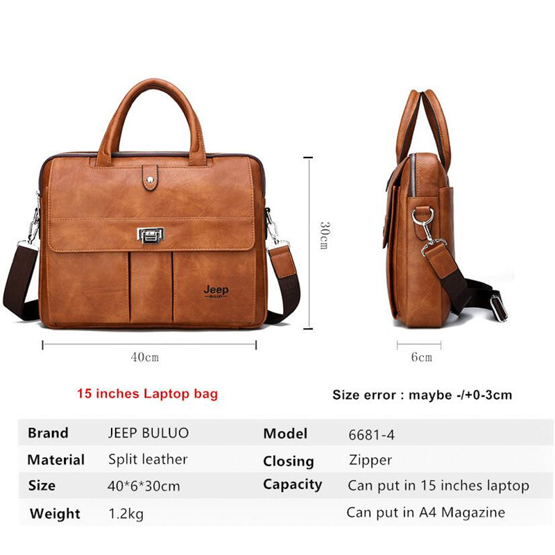 Bolsa de Couro Masculina Jeep  - Leather Briefcase avaliação e preço